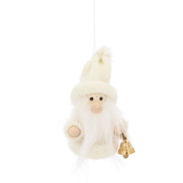 SET OF 4 CHRISTMAS TREE ORNAMENTS - GNOMES 8 CM MIXED COLORS