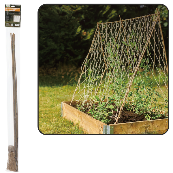 BAMBOO PLANT SET 7PC x 120CM WITH 50M JUTE 1,2 x 2,1M JUTE MESH