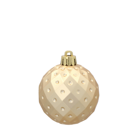 SET OF 6 BAUBLES 6 CM RED/GOLD/SILVER (TUBE)