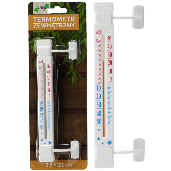 OUTDOOR THERMOMETER 2,5X21CM, aluminise , packet=12pieces