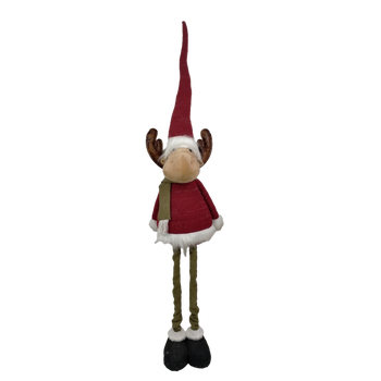Vianočný sob s nastaviteľnými nohami 90 - 138 cm červený *9704