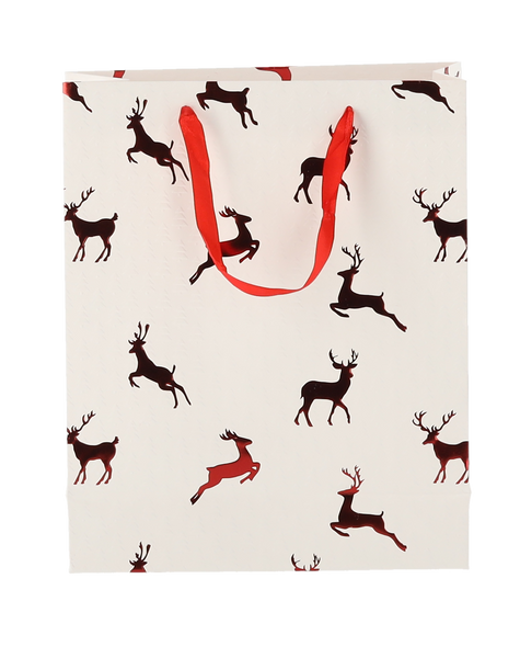 CHRISTMAS GIFT BAG REINDEERS 26 x 32 x 10 CM