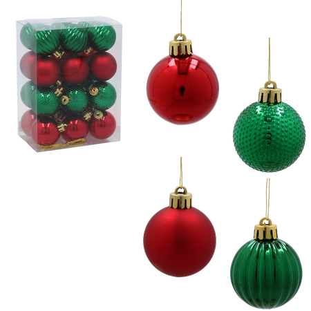 KPL. 24 BOMBEK 4 CM GREEN / RED *3641