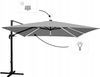 GARDEN UMBRELLA "ROMA" 3 X 4 M GRAY WITH COVER