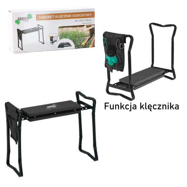 TABLOU-KNECATURA DE GRĂDINĂ NEGRU 59 x 27,5 x 49CM *4644