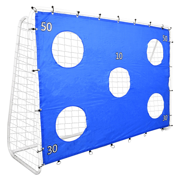 Soccer goal with target cloth