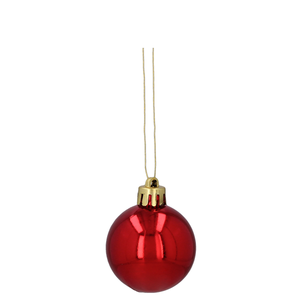 SET OF 47 BAUBLES 4-6 CM RED/GOLD/SILVER MIX DESIGNS