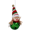 OZDOBA CHOINKOWA - DZWONECZEK ELF MIX WZORÓW 5 x 12 CM opak=8szt *8525