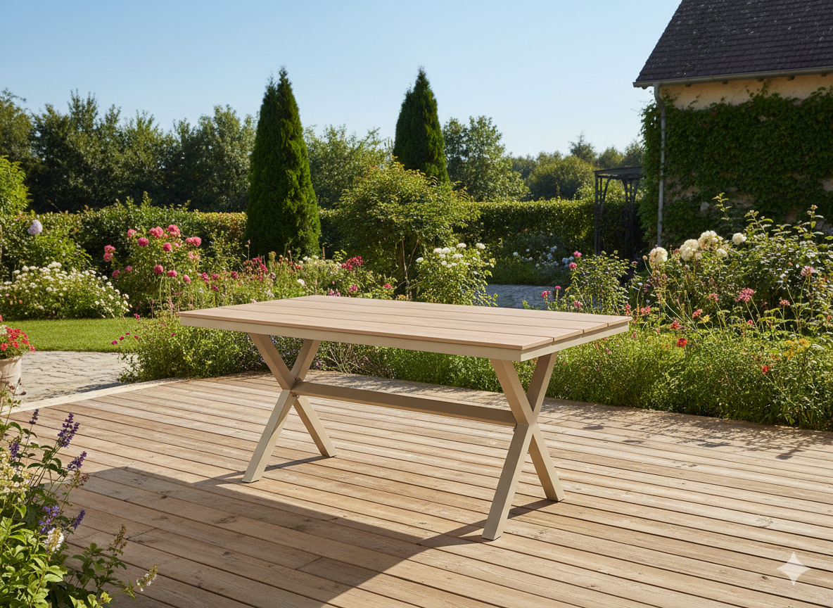 STÓŁ OGRODOWY ALUMINIOWY BEŻOWY 150 x 90 x 74 CM pol_pl_STOL-OGRODOWY-ALUMINIOWY-BEZOWY-150-x-90-x-74-CM-9134_4