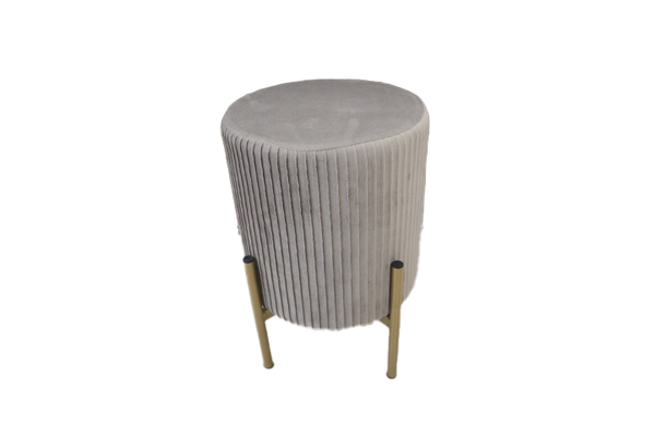 ROUND POUF WITH LEGS 28 X 42 CM GREY