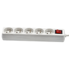 Prelungitor priza cu comutator 5 socluri 1,5 m alb *8633