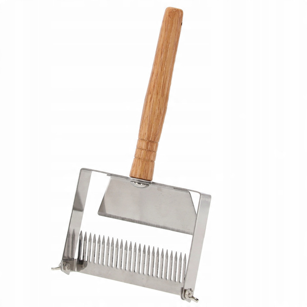 STAINLESS STEEL HONEY UNCAPPING KNIFE WITH WOODEN HANDLE 25 x 13 CM opak=10pcs