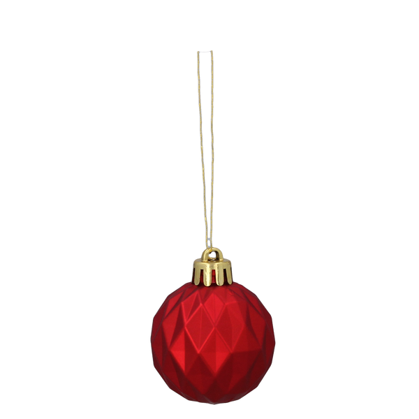 SET OF 47 BAUBLES 4-6 CM RED/GOLD/SILVER MIX DESIGNS