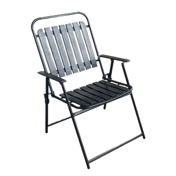 KRZESŁO OGRODOWE CZARNE 63 x 55 x 90 CM SKŁADANE *6829