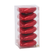 KPL. 6 BOMBEK SERCE 7 CM CZERWONY / ZŁOTY / SREBRNY *3795