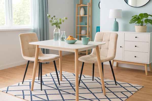 KRZESŁO NOWOCZESNE WELUROWE BEŻOWE *2950