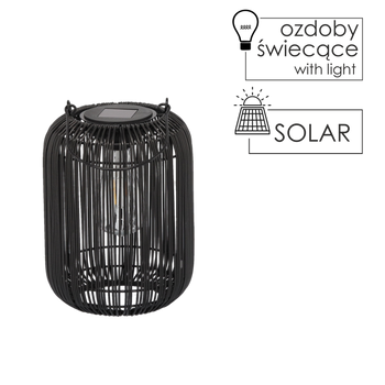 SOLAR LANTERN BLACK 24 CM