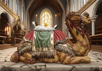 FIGÚRA KNEŽIA KAMELIERE 145 x 56 x 86 cm (do sady 150 cm-160 cm)*6049