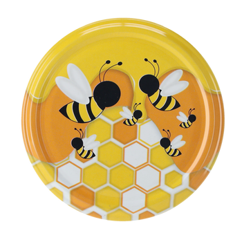 SET OF 10 LIDS DIA 82 6Z CARTOON BEES