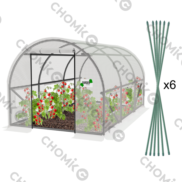 TUNEL FOLIAT GARDENAR 3 SEGMENTALĂ ALB 3 x 2 x 2 M *5569