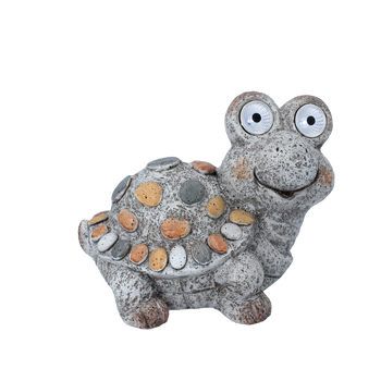 ZAHRADNÍ FIGURKA - ŽELVA S SVĚTLOMĚRACÍMI OČIMA 27 x 19 x 22,5 CM LED *7898