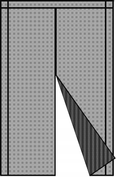 CORTINA MAGNETICĂ PENTRU INSECTE PENTRU UȘI 80/90/100 X 210/220 CM ALBĂ *7747