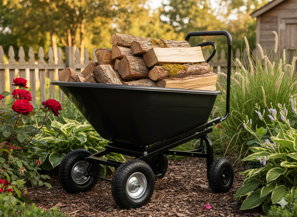 WÓZEK OGRODOWY CZARNY 160 L 