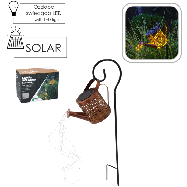 SOLAR LAMP 21 X 10.5 X 12 CM
