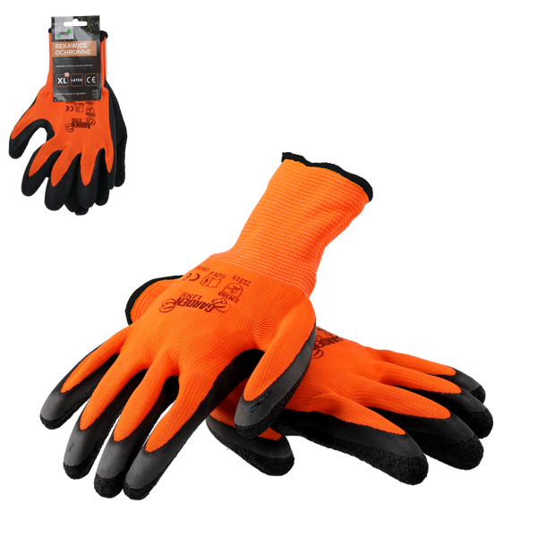 Protective gloves "10" knitted from polyester coated with latex pack=12
