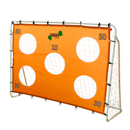 FUTBALOVÁ BRÁNA "CHAMPIONS" S MREŽOU A CIEĽOVOU PODLOŽKOU - 213 x 152 x 75 CM *3401