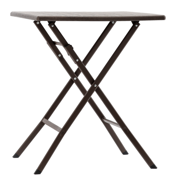 SKLÁDACÍ TURISTICKÝ STŮL 61,5 x 61,5 x 73 CM HNĚDÝ *1008