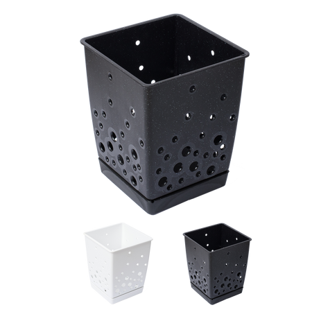 CUTLERY DRAINER WITH STAND BLACK/WHITE1338