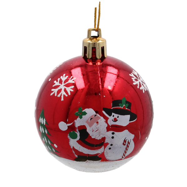 SET OF 24 CHRISTMAS BAUBLES RED, SILVER, GOLD