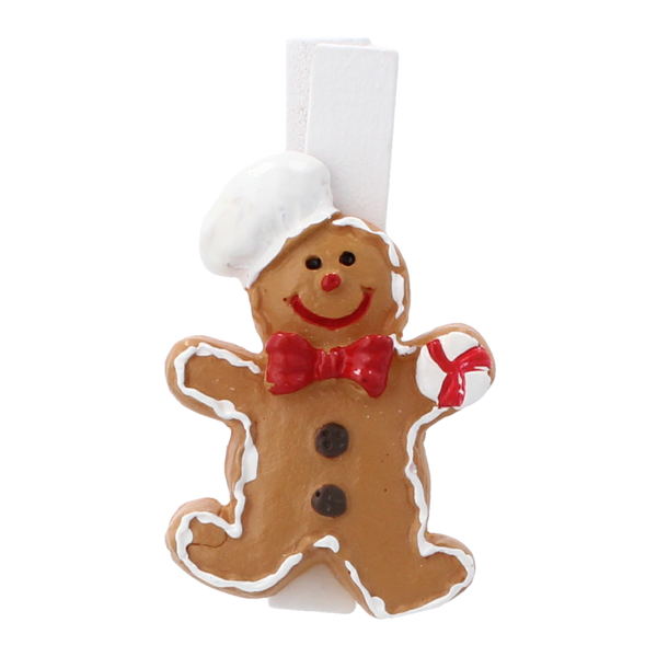 KPL. 8 OZDÓB BOŻONARODZENIOWYCH Z KLIPSEM MIX WZORÓW 3 x 4 CM opak=12kpl *8617