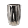 KERAMICKÝ OBAL NA KĘU 31,5 x 31,5 x 44,5 CM STRIEBORNÉ PÁSY *3451