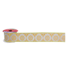 RIBBON DECORATIVĂ DE SĂRBĂTOARE 5 CM x 2,7 M AURIE MIX DE MODELE pachet=20buc *9805