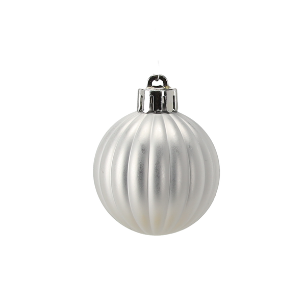 KPL. 16 BOMBEK 4 CM ROȘU/ ORNAMENTAT CU AUR/SILVER MIX DE MODELE *7535