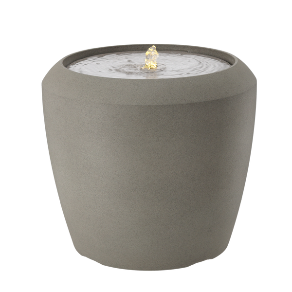 ZÁHRADNÍ FONTÁNA PLASTOVÁ LED 44 x 44 x 39,5 CM ŠEDÁ *5467