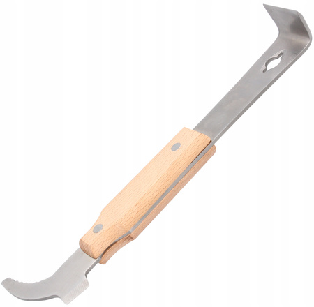 STAINLESS STEEL BEEKEEPING CHISEL IN WOODEN FRAME WITH PRY BAR 26 CM opak=6pcs