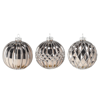 GLASS ORNAMENT BALL DIA 8CM