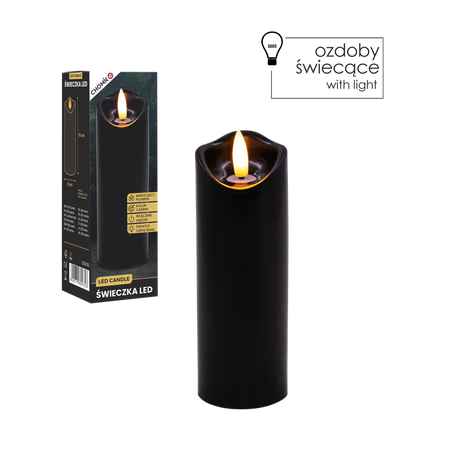 CANDLE LED NEAGRĂ 5 X 15 CM *9353