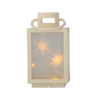 Vianočný lampión 11 x 11 x 20,5 CM S LED VLOŽKOU S 3D EFEKTOM BIELY *2546