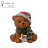 FIGURINE OF THE NATIVITY SCENE - BEAR WITH A STAR 28,5 X 22 X 30 CM LED 