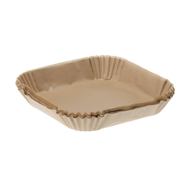 KPL. 50 WKŁADÓW DO FRYTKOWNICY BEZTŁUSZCZOWEJ PAPIEROWE KWADRATOWE 20 X 4,5 CM *2572