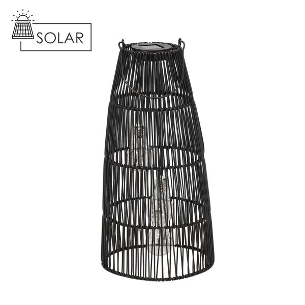 LAMPION SOLARNY CZARNY 47 CM *0206