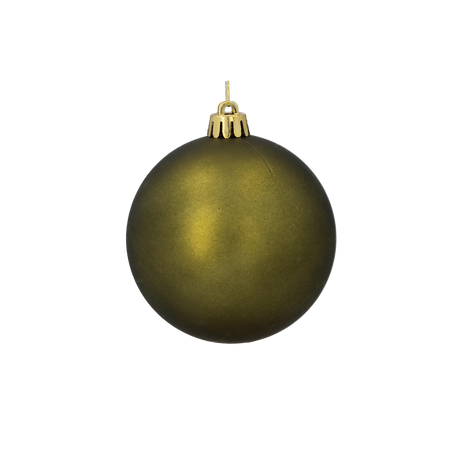 SET OF 20 BAUBLES 8 CM OLIVE/COPPER/GRAPHITE MIX DESIGNS