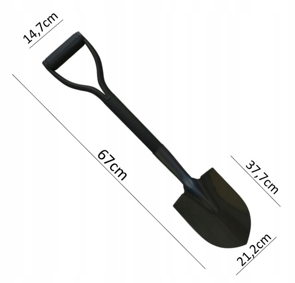ŁOPATA MINI Z TRZONKIEM STALOWYM 14,7 x 21,2 x 37,7 x 67 CM *8621