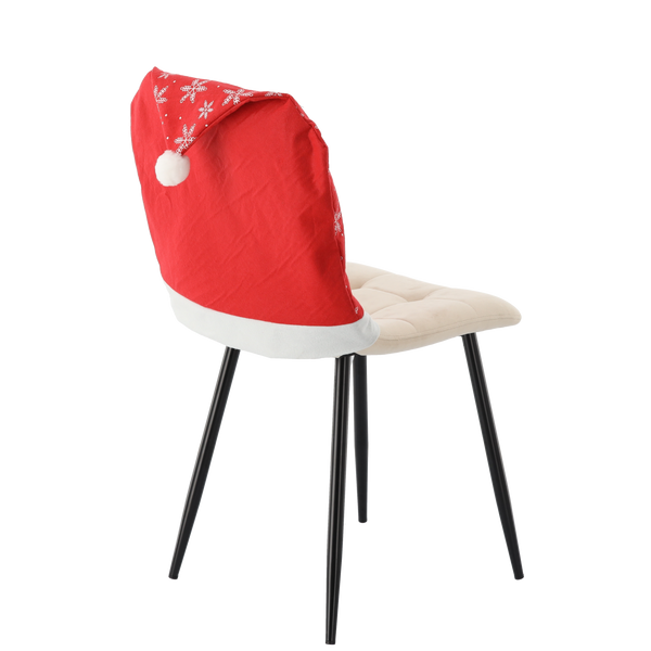 Vianočný obal na stoličky - Mix vzorov snehových vločiek, balenie=4ks *7465