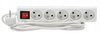 EXTENSION CORD POWER STRIP WITH SWITCH 5 SOCKETS 3 M WHITE