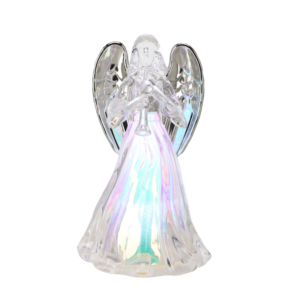 OZDOBA BOŻONAR. - ANIOŁEK LED PLASTIKOWY 7,5 X 12,5 CM MIX WZORÓW disp=12szt *9025